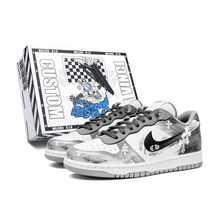 Nike Nike Big Low Lux Cross Ink Mark, Box Low top Skateboard Shoes Men's Gray