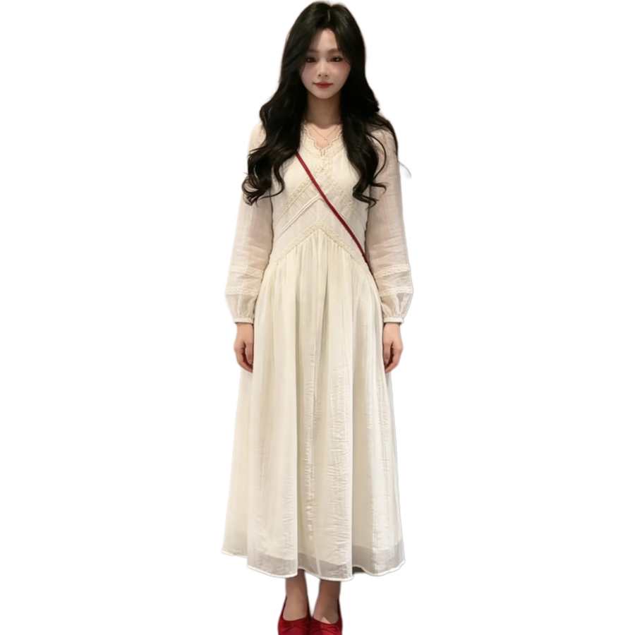 Cotton Gene Long Sleeved Dress Women's