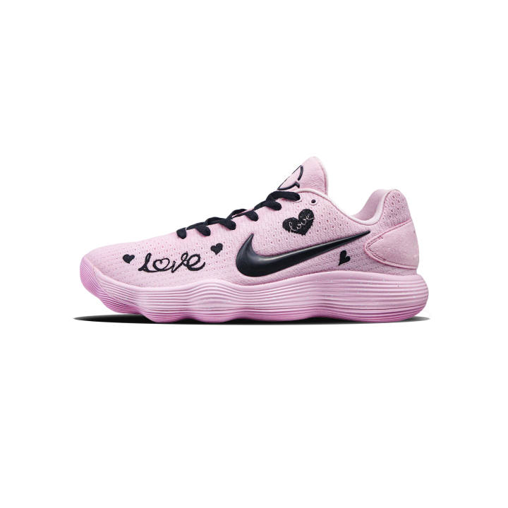 Nike Nike Hyperdunk 2017 PinkLuv Abrasion Resistant Low top Basketball Shoes Unisex Pink
