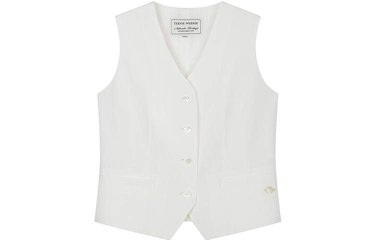 Teenie Weenie Vests Women's V Neck Moderate Business Suit