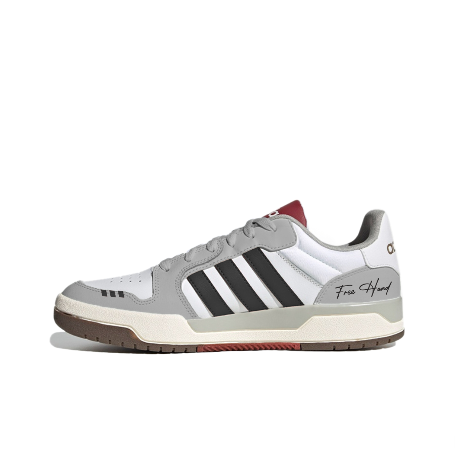 Adidas Neo Entrap Gray Ink Tone Synthetic Leather Abrasion Resistant Slip Resistant Low top Skateboard Shoes Unisex