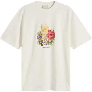 Drole De Monsieur Hibiscus Club Print T-Shirt