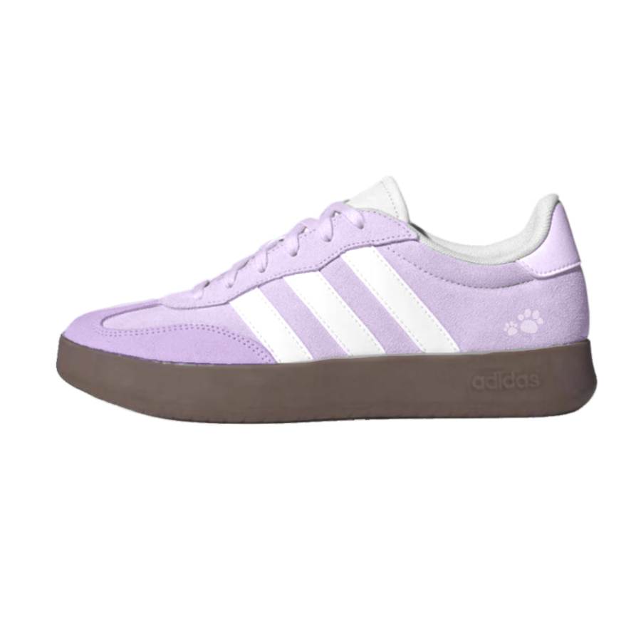 Adidas Adidas BARREDA Synthetic Leather, Split Cow Leather Abrasion Resistant Low top Skateboard Shoes Unisex Purple White