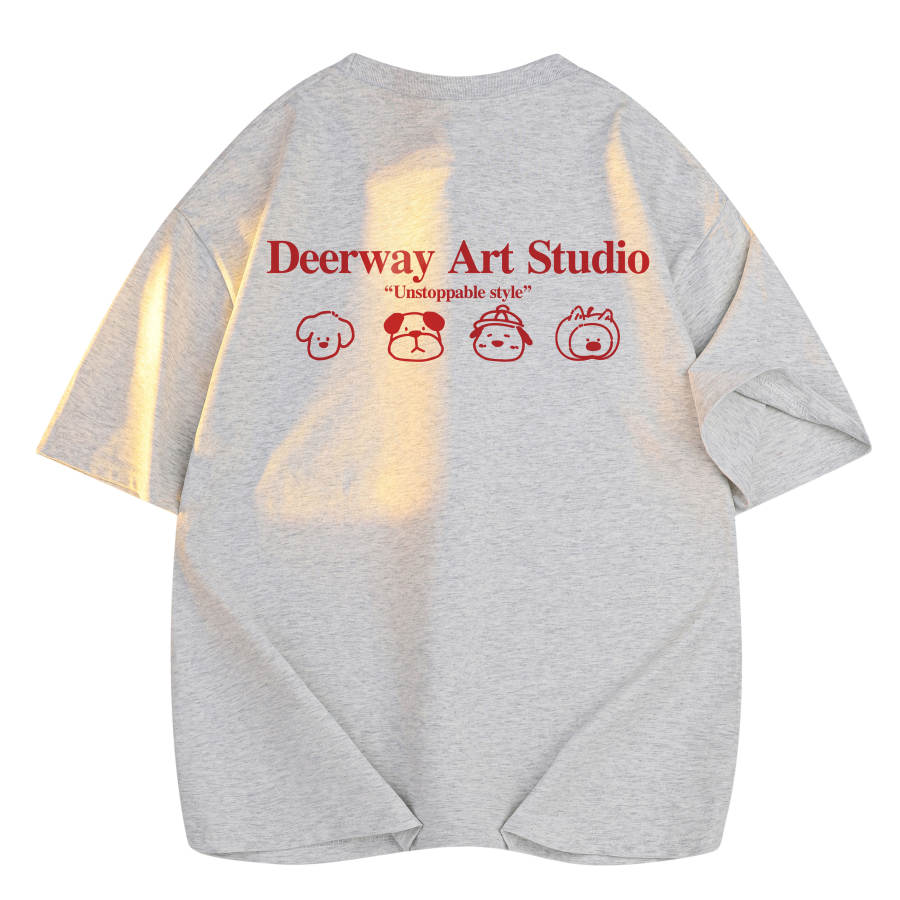 DEERWAY T Shirts Unisex Crew Neck Moderate Straight Fit