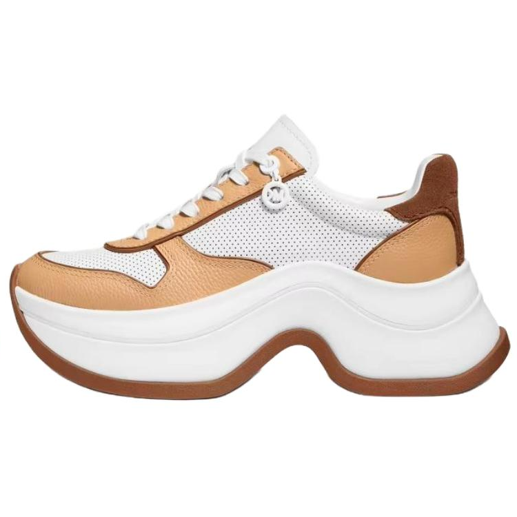 MICHAEL KORS Arla Low top Chunky Sneakers Women's White & Camel