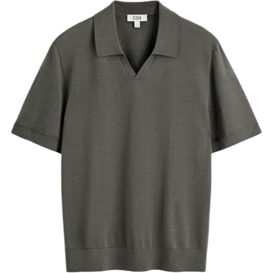 COS Polo Shirts Men's Gray Green Moderate