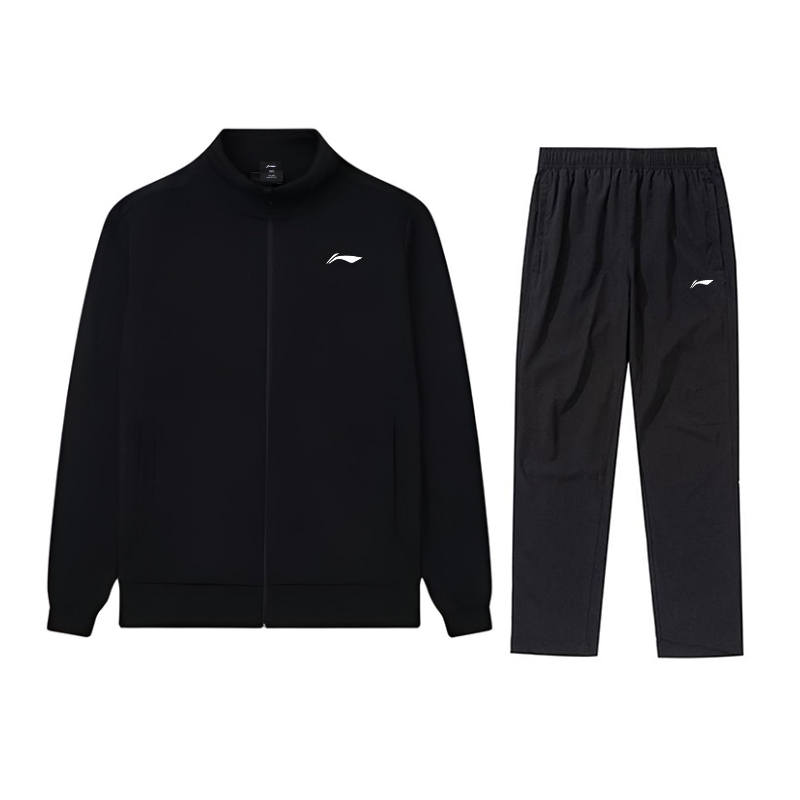Li-Ning Li Ning Sweatshirt Sets Unisex Stand Collar Moderate