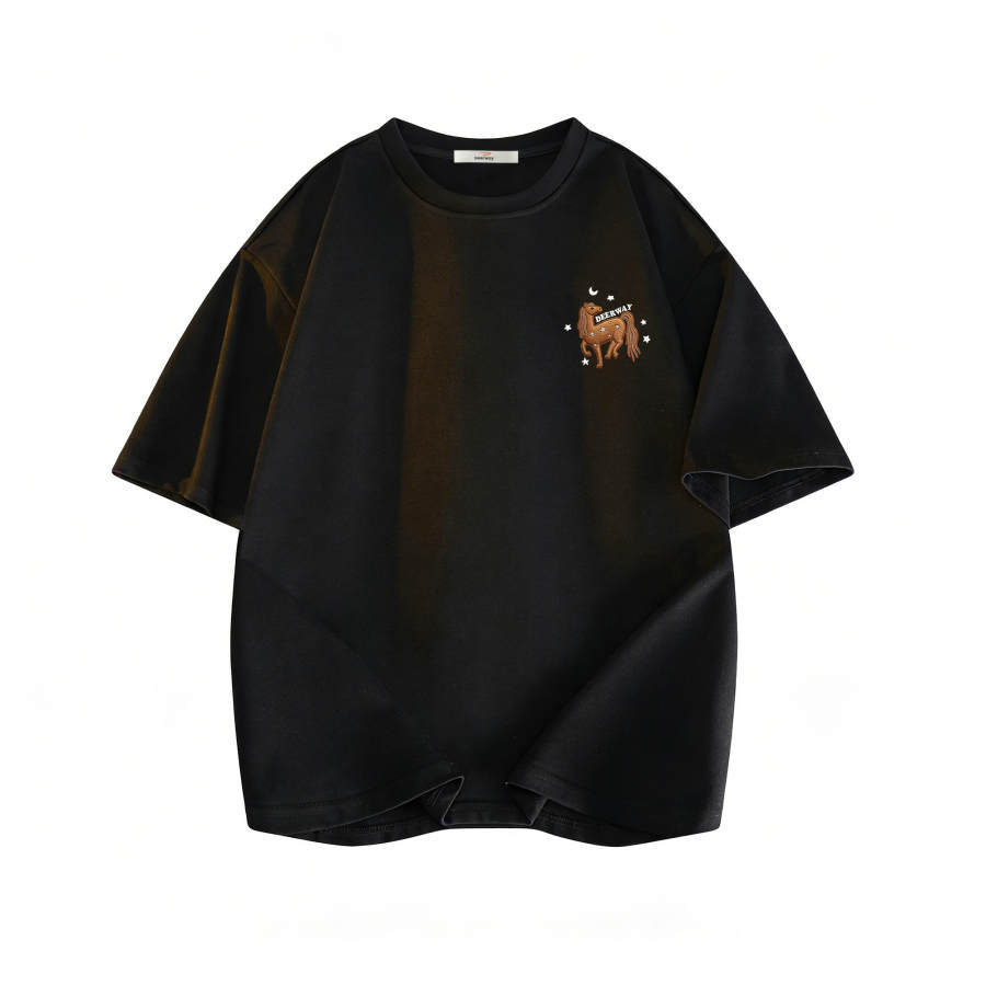DEERWAY T Shirts Unisex Crew Neck Thin Straight Fit