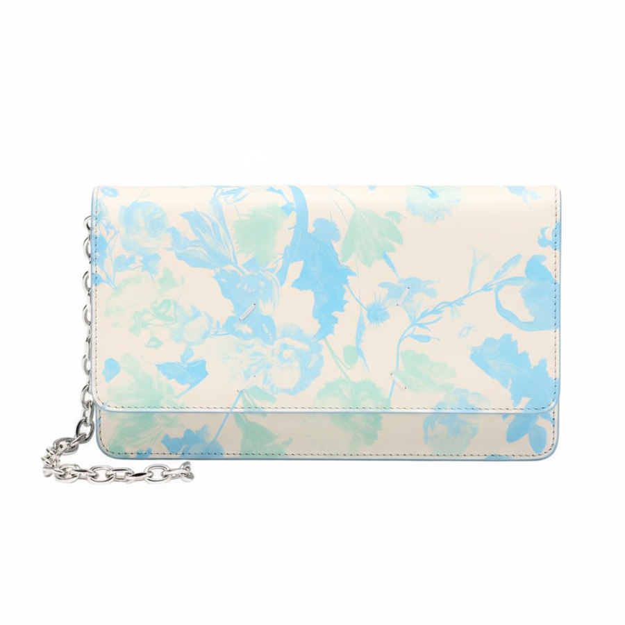 Maison Margiela Calfskin Wallet Women's Light Blue
