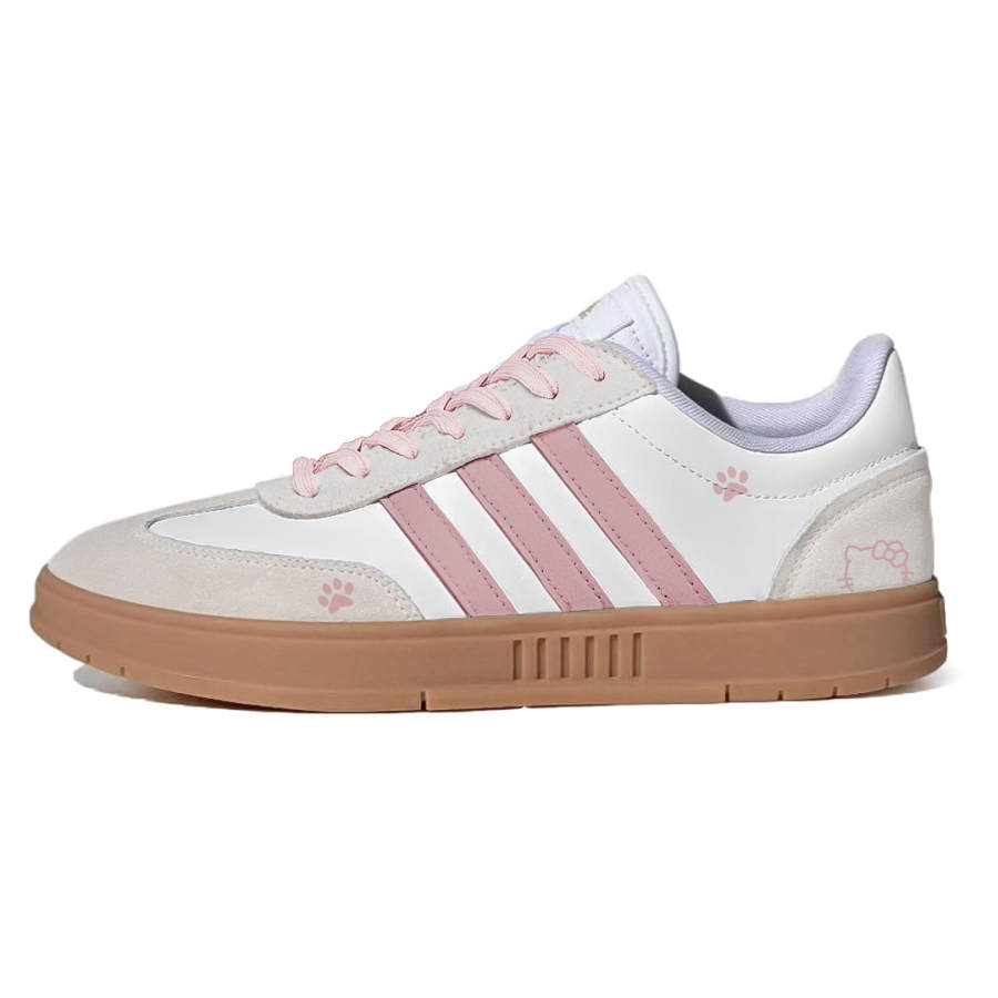 Adidas Adidas Gradas Kitten Paw Slip Resistant Low top Skateboard Shoes Unisex Pink White