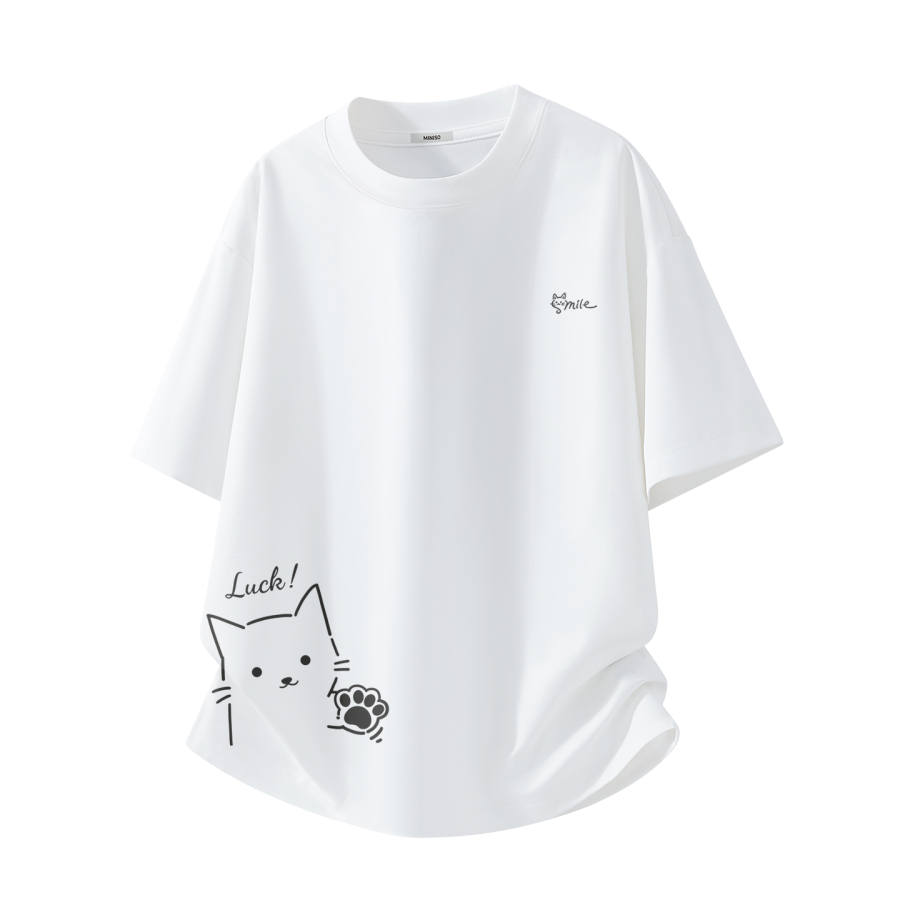 MINISO T Shirts Unisex Crew Neck Moderate Straight Fit