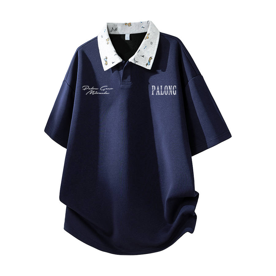 PAL ONGACO T Shirts Unisex Polo Collar Moderate Heavyweight
