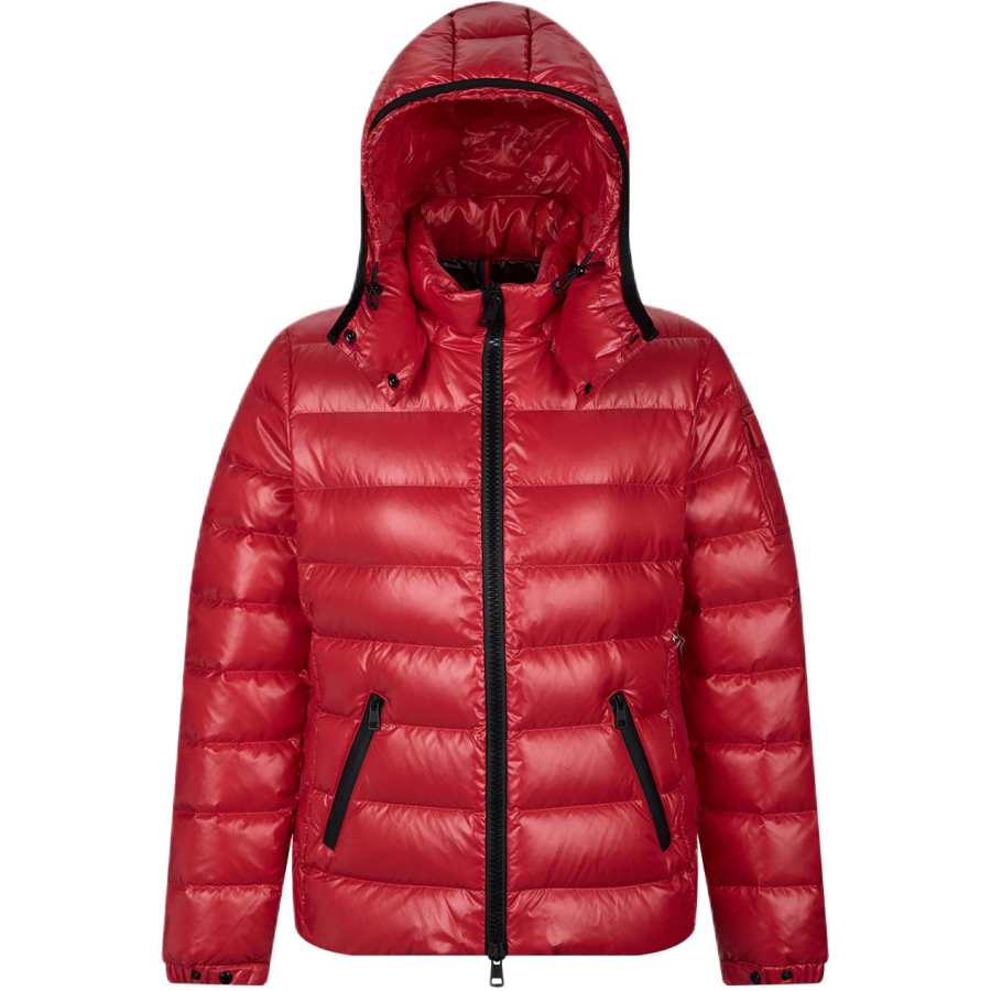 Moncler Down Jackets Unisex Red Hooded Non Detachable Moderate