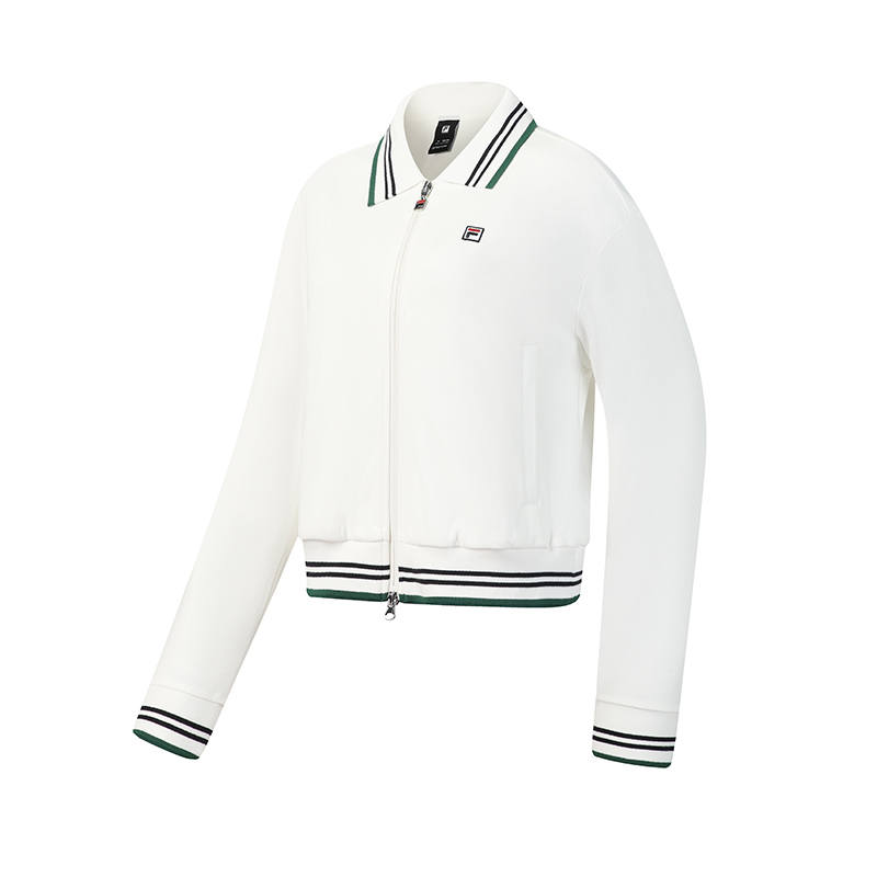 FILA Tennis Jackets Women's Cloud White Lapel Moderate Other