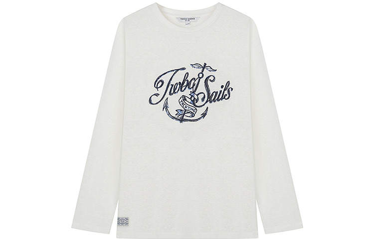 Teenie Weenie T Shirts Women's Ivory White Crew Neck Moderate Straight Fit