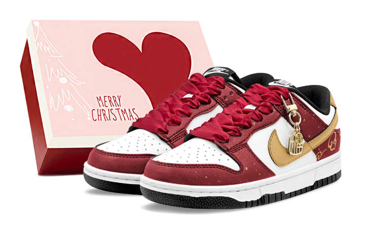 Nike Nike Dunk Couple's, Red Gold Cloud Blessing, Gourd CNY China Year, Horse Year, Chinese Style, Auspicious Celebration