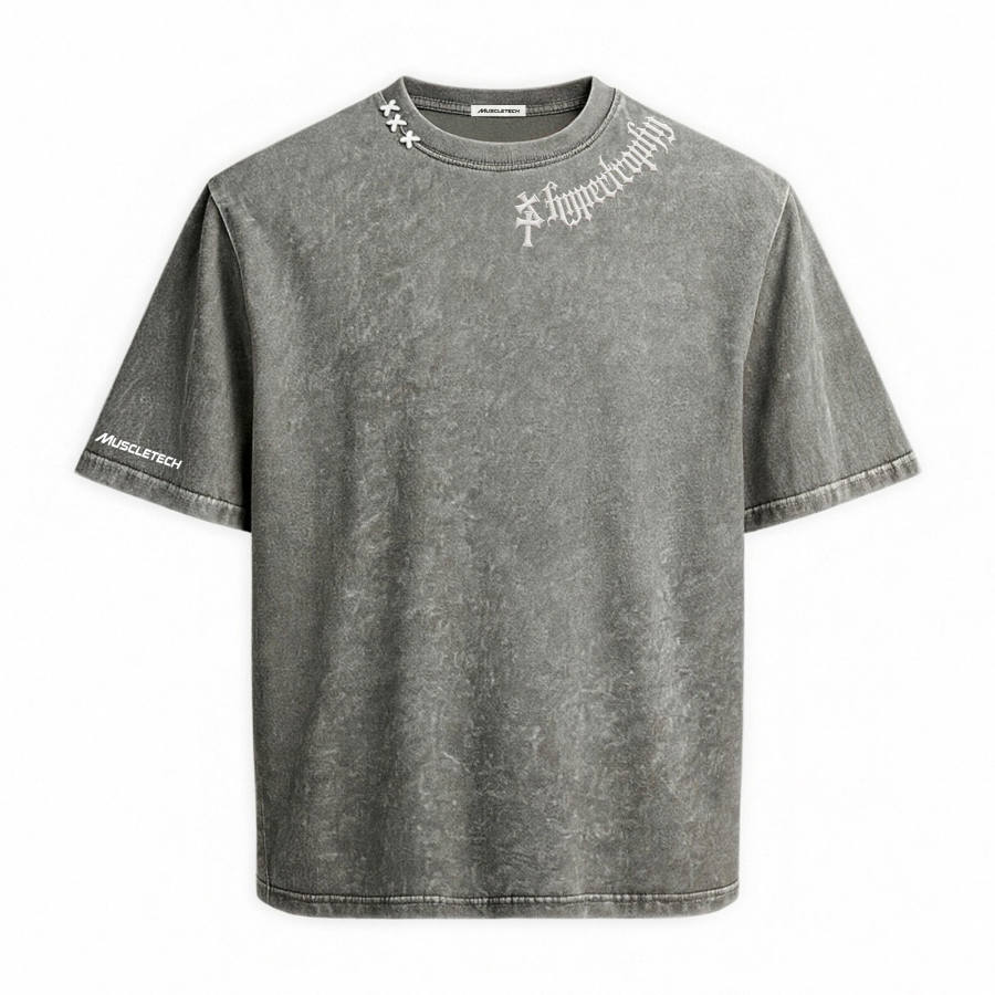 MUSCLETECH MUSCLETECH T Shirts Unisex Crew Neck Thin Straight Fit