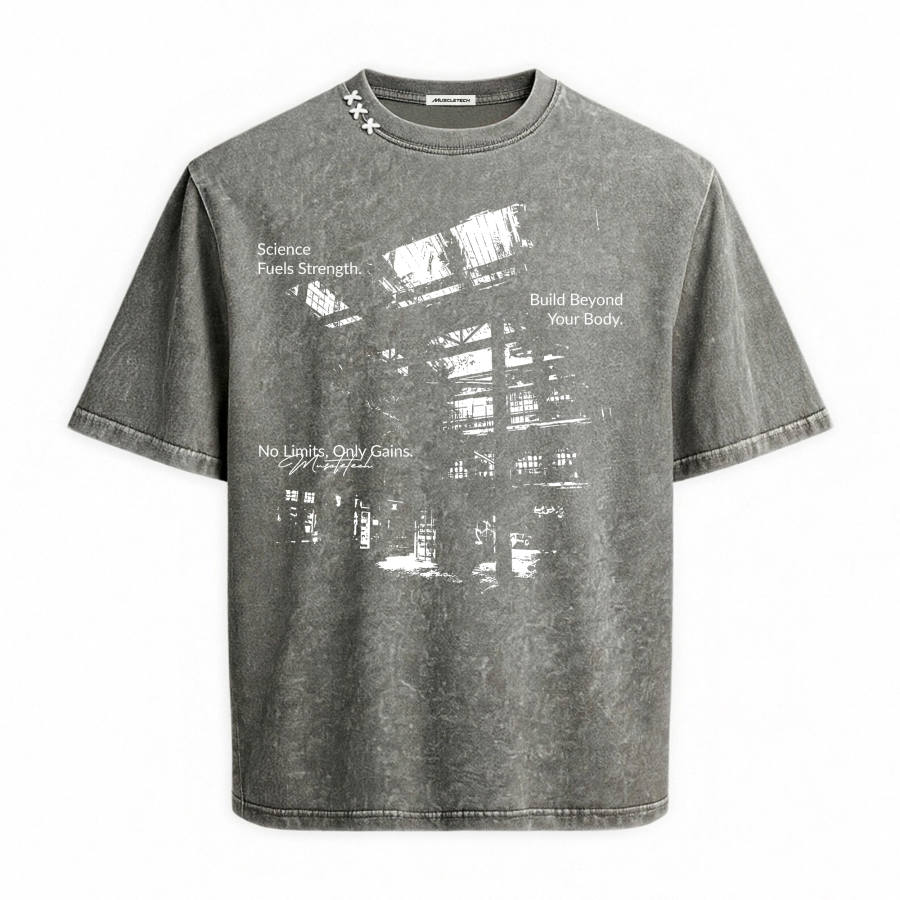 MUSCLETECH MUSCLETECH T Shirts Unisex Crew Neck Thin Straight Fit