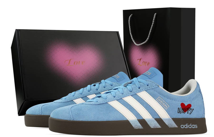 Adidas Adidas VL COURT 2.0 Sweetheart Blues, Heart Box Low top German Army Trainers Unisex Blue White