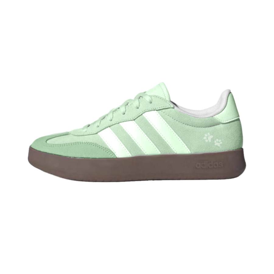 Adidas Adidas BARREDA Synthetic Leather, Split Cow Leather Abrasion Resistant Low top Skateboard Shoes Unisex Green White
