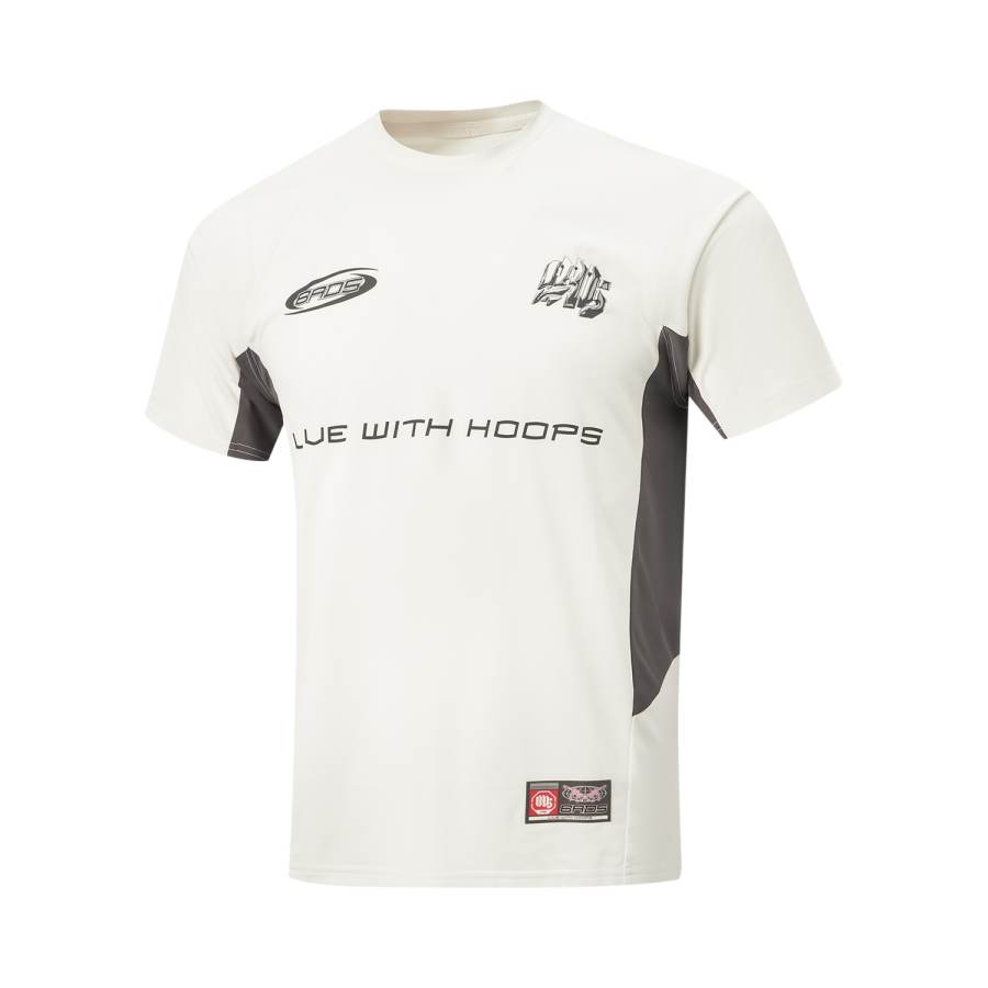 Li-Ning Li Ning BADFIVE T Shirts Men's Ivory Crew Neck Moderate