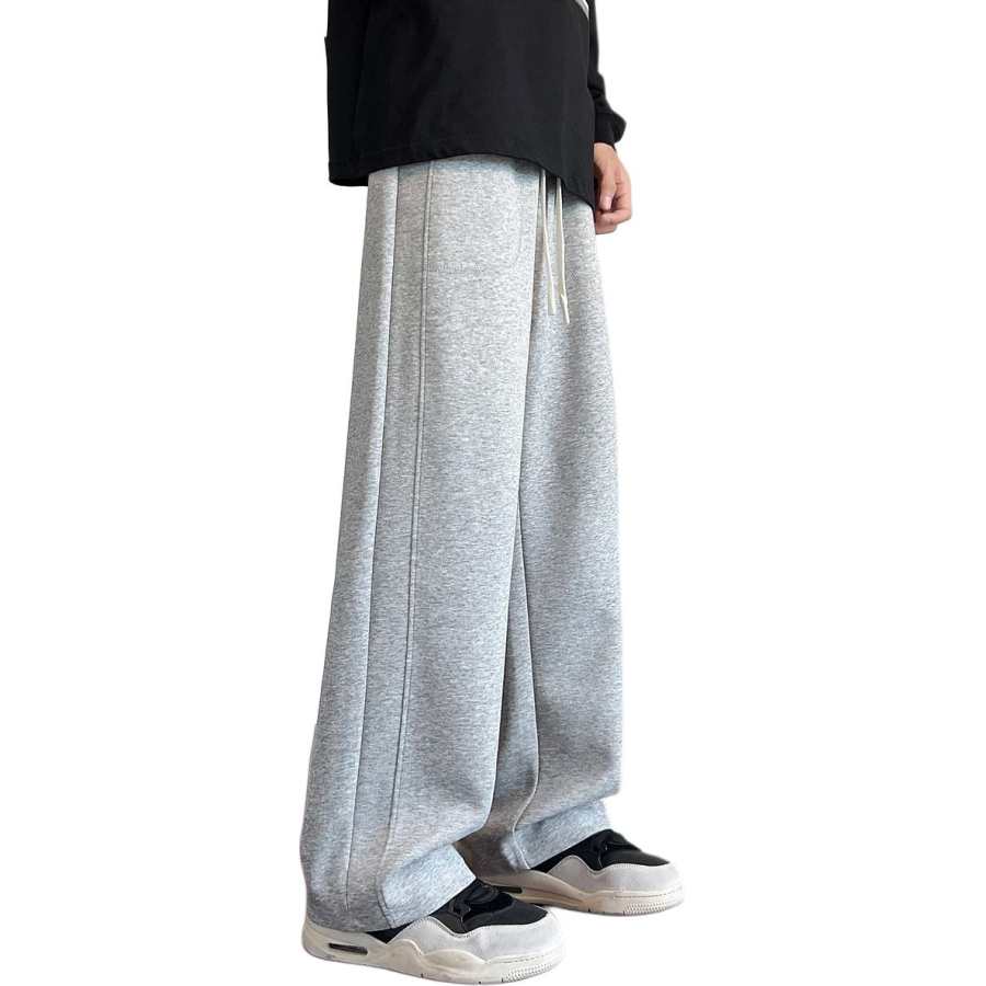 Tonlion Casual Pants Men's Moderate Straight Fit Pants