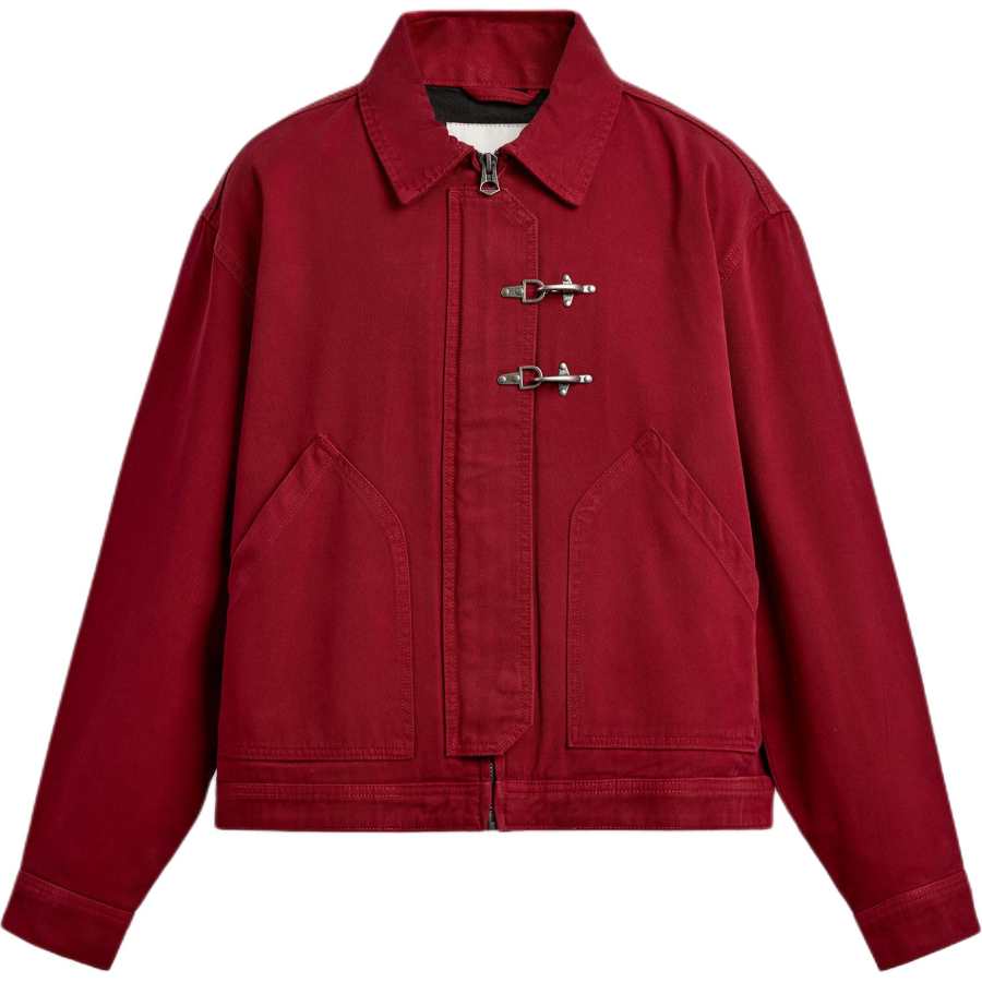 ZARA ZARA Jackets Unisex Red Lapel Moderate Other