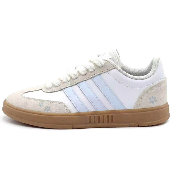Adidas Adidas Gradas Cloud Fleece Leather Coverage Slip Resistant Low top Casual Shoes Unisex Blue White