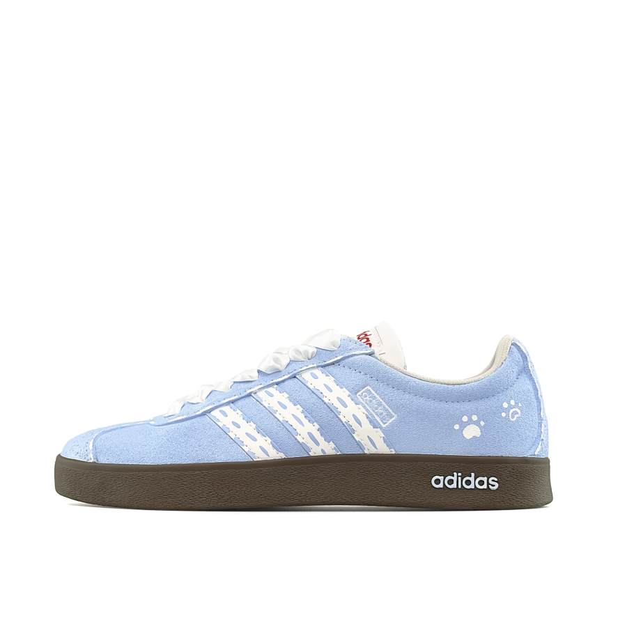 Adidas Adidas VL COURT 2.0 Abrasion Resistant Lightweight Low top Skateboard Shoes Unisex White Blue