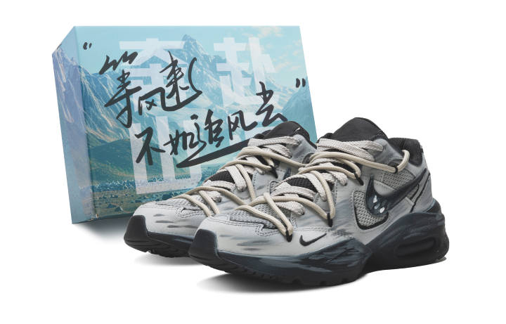 Nike Nike Air Max Fusion Abrasion Resistant Low top Running Shoes Men's Black Gray