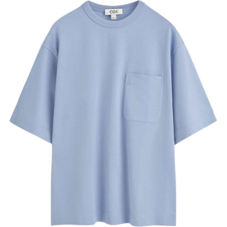 COS COS T Shirts Men's Light Blue Crew Neck