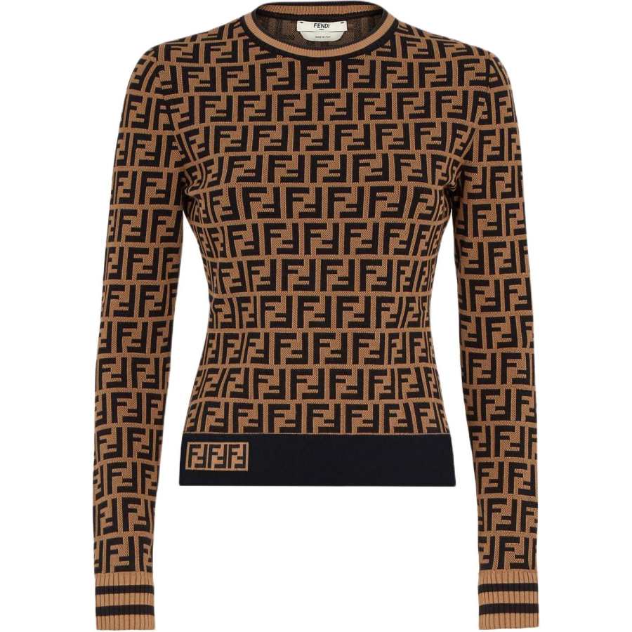 FENDI Monogrammed Long-Sleeved Jumper