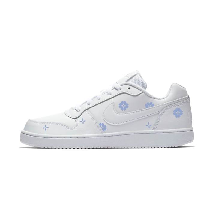 Nike Nike EBERNON Clear And Elegant White Slip Resistant Low top Skateboard Shoes Men's Blue White