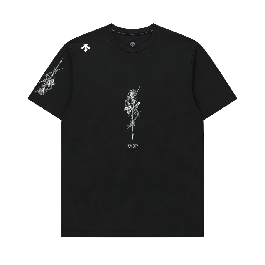 DESCENTE T Shirts Unisex Crew Neck Moderate Straight Fit