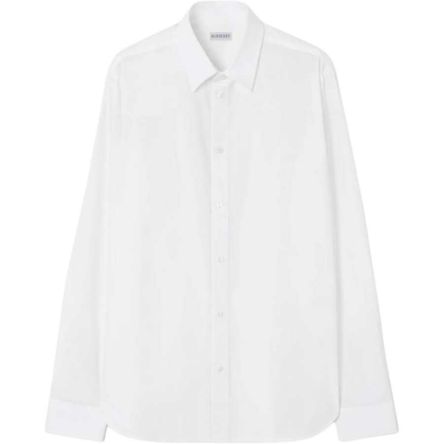 Burberry Shirts Men's White Lapel Moderate