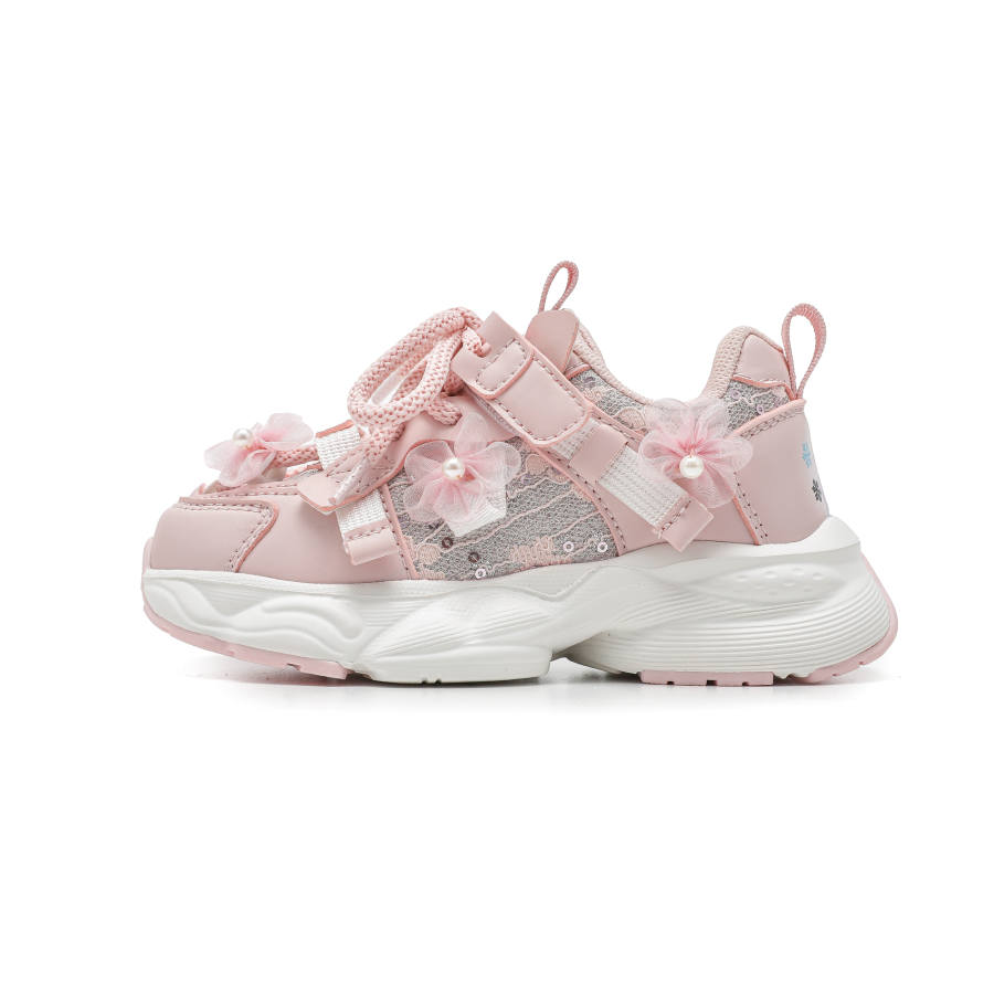 Disney Frozen Synthetic Leather, Textile Anti Kick Breathable Lightweight Cushioning Low top Kids' Outdoor Shoes Kids'