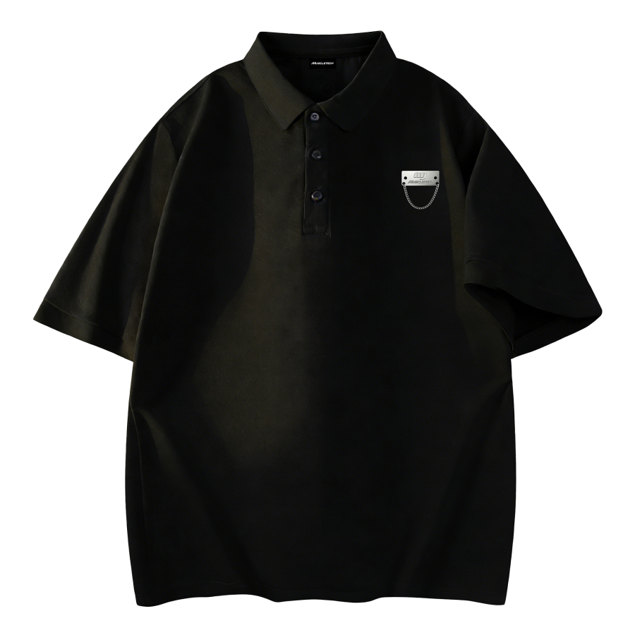 MUSCLETECH Polo Shirts Unisex Polo Collar Moderate Straight Fit