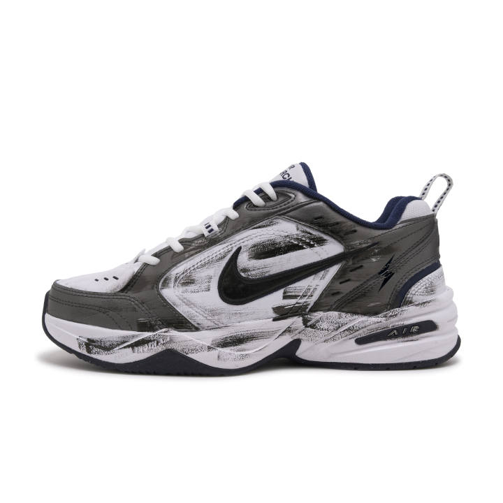 Nike Nike Air Monarch 4 Distressed Iris Color Obsidian Leather Breathable Lightweight Low top Chunky Sneakers Unisex