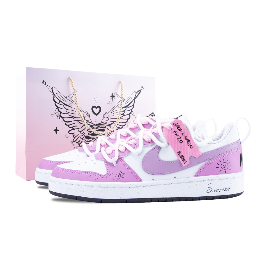Nike Nike Court Borough Starry Summer Brush Low top Skateboard Shoes Pink Purple