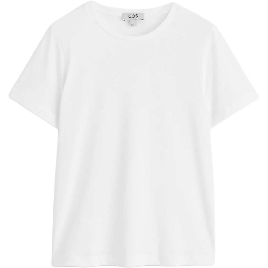 COS T Shirts Women's White Crew Neck
