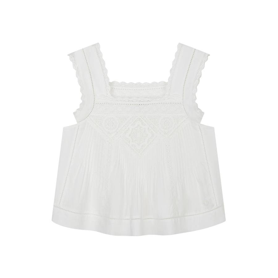 Teenie Weenie Shirts Women's White Square Collar Moderate Other