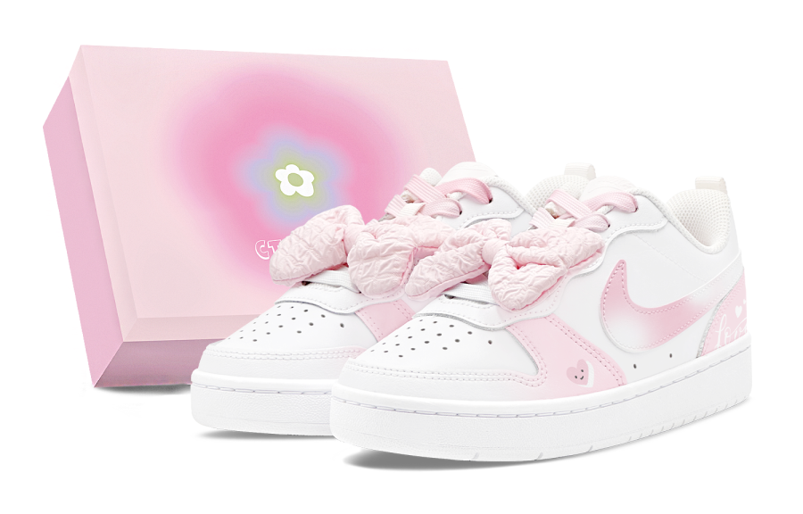 Nike Nike Court Borough Romantic Spring, Peach Blossom Sweetheart, Couple's, Refreshing, Sweet Style, Girly