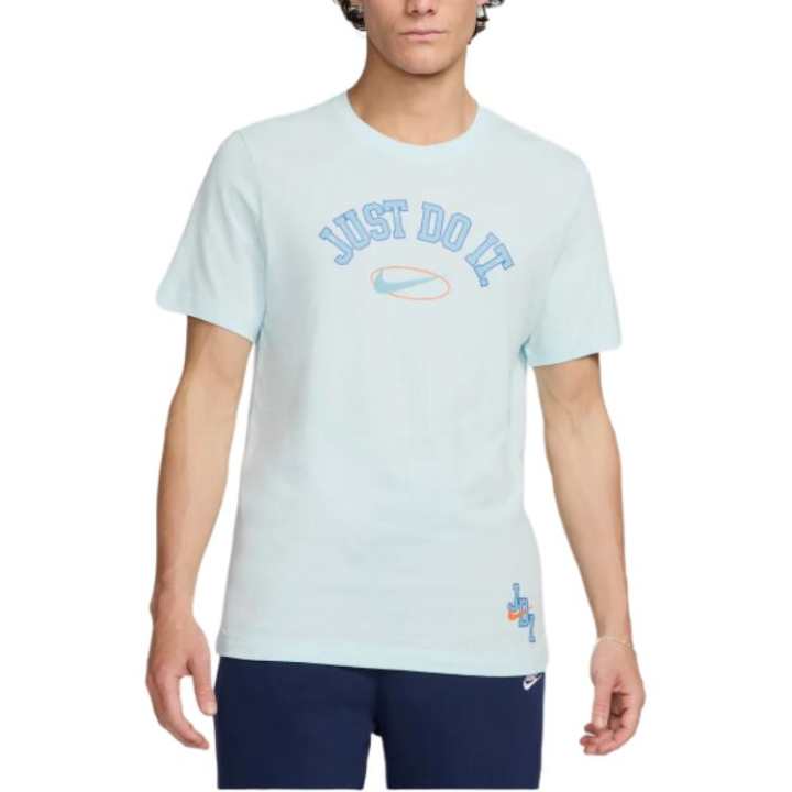 Nike Nike T Shirts Men's Glacier Blue Crew Neck