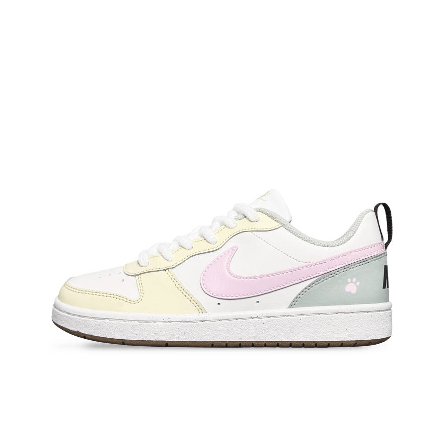 Nike Nike Court Borough Litchi Maris Sal Cushioning Abrasion Resistant Low top Skateboard Shoes Women's Yellow Pink