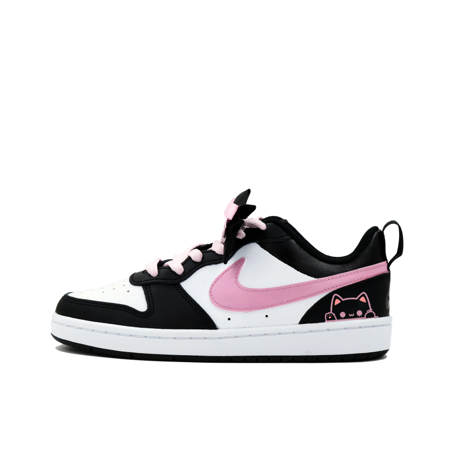 Nike Nike Court Borough Sweetheart Cat Leather Kids' Skateboarding Shoes Pink Teenagers