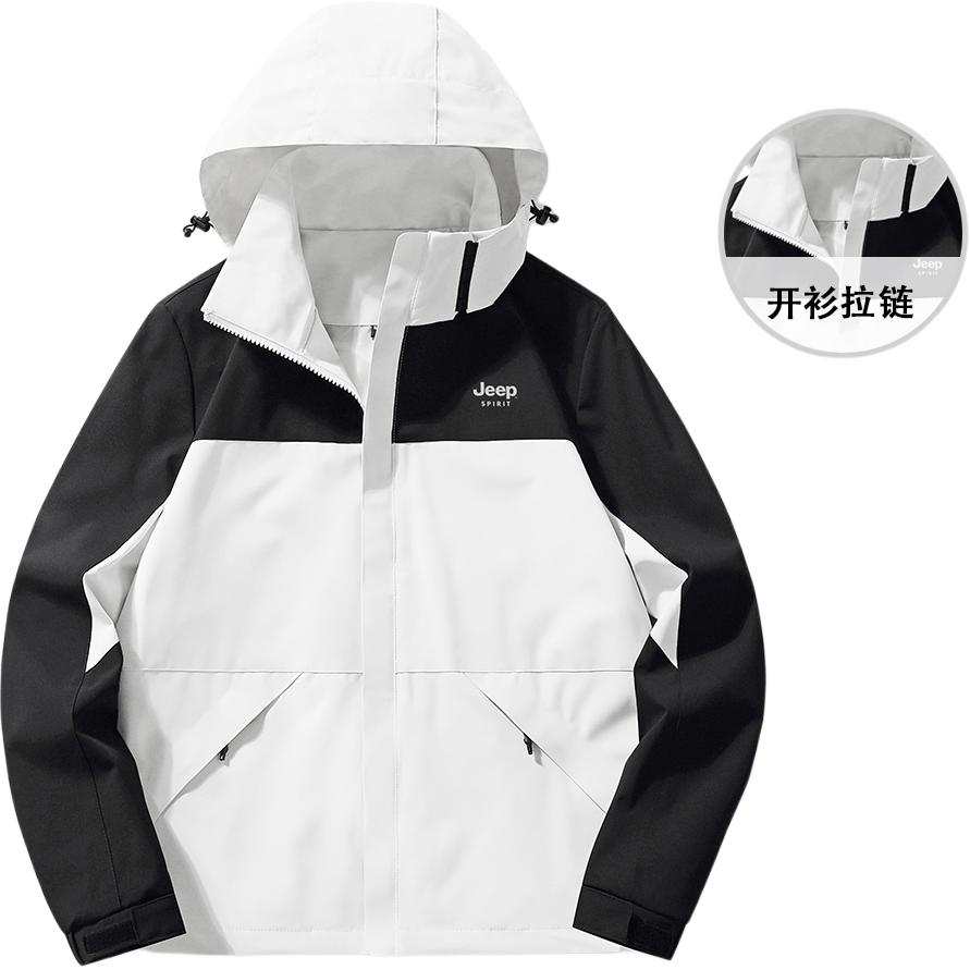 JEEP SPIRIT Waterproof, Windproof, Breathable, Abrasion Resistant, Thermal Windbreaker Jacket Unisex Fall, Winter