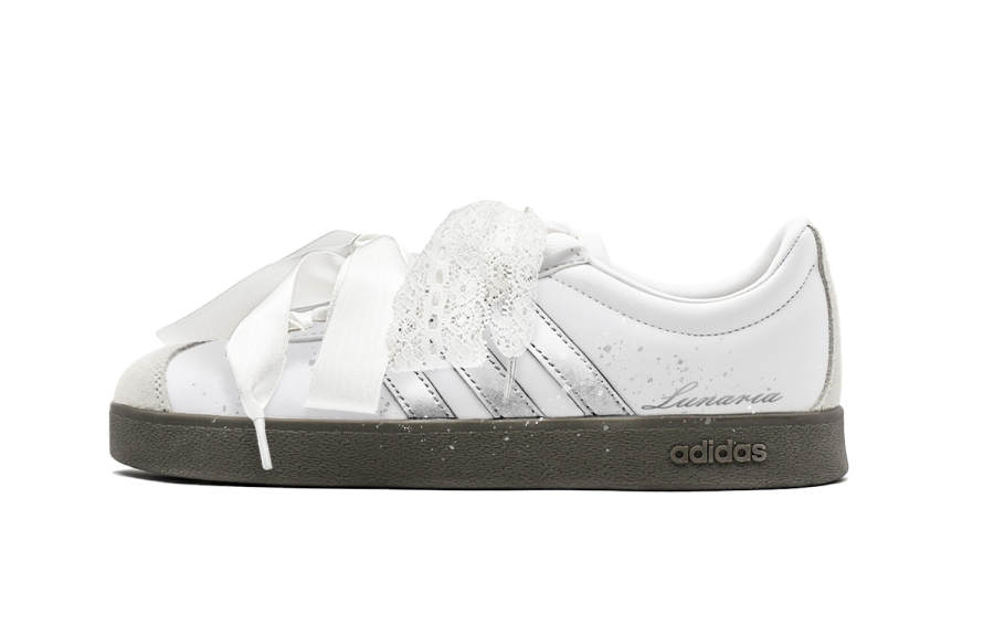 Adidas Neo VL Court 2.0 Slip Resistant Low top Skateboard Shoes Unisex Silver White