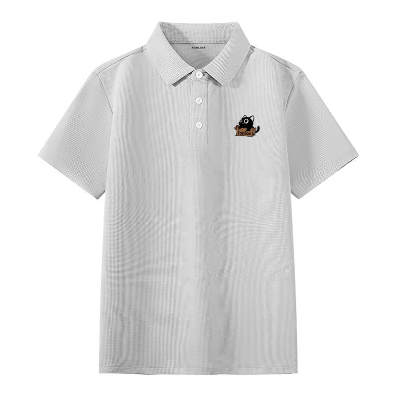 Tonlion Polo Shirts Men's Polo Collar Moderate Straight Fit