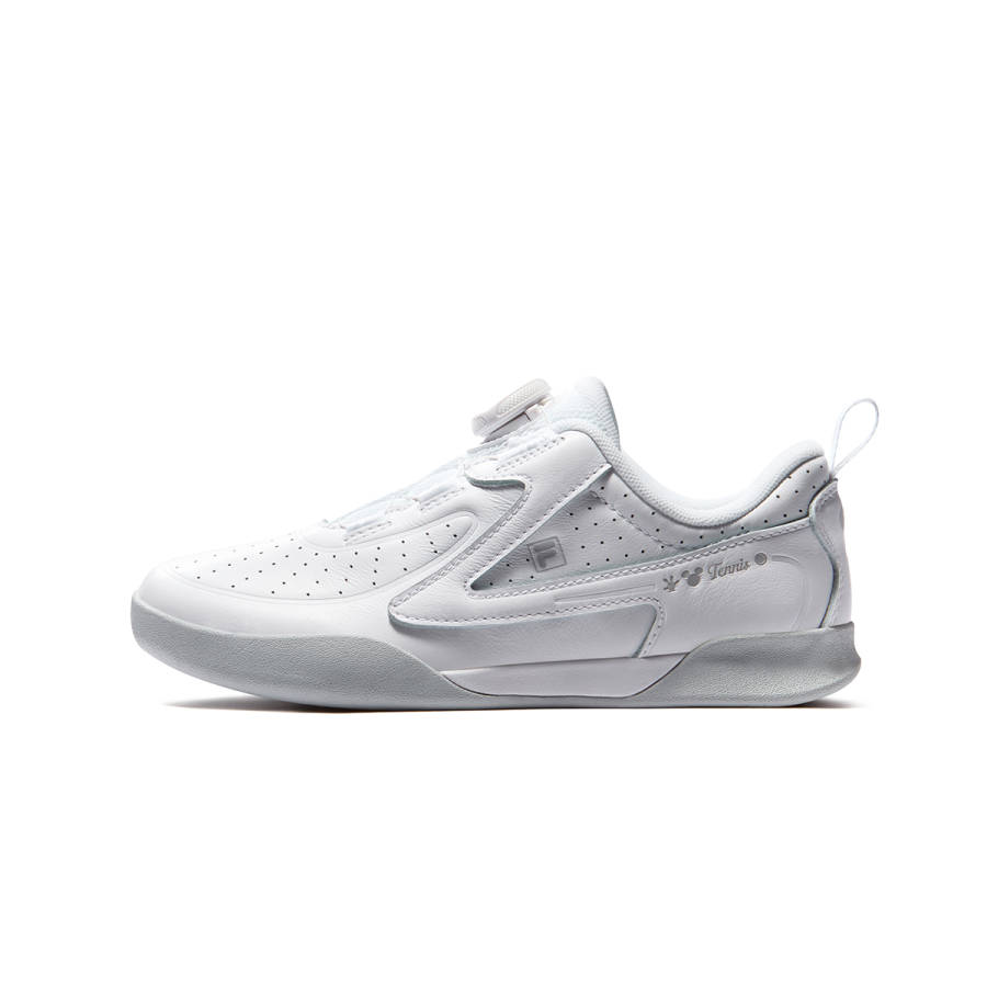 FILA KIDS x MICKEY MOUSE Cow Leather Rebound Breathable Low top Kids Lifestyle Shoes FILA White/Lunar Rock Gray Kids'