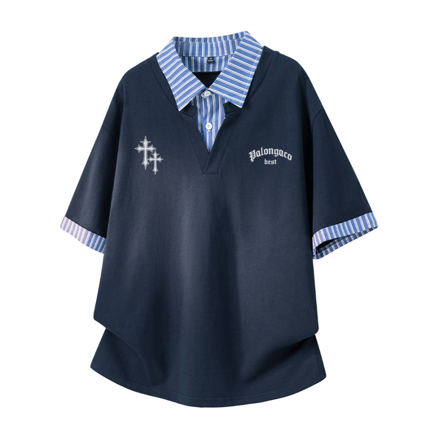 PAL ONGACO T Shirts Unisex Polo Collar Moderate Heavyweight